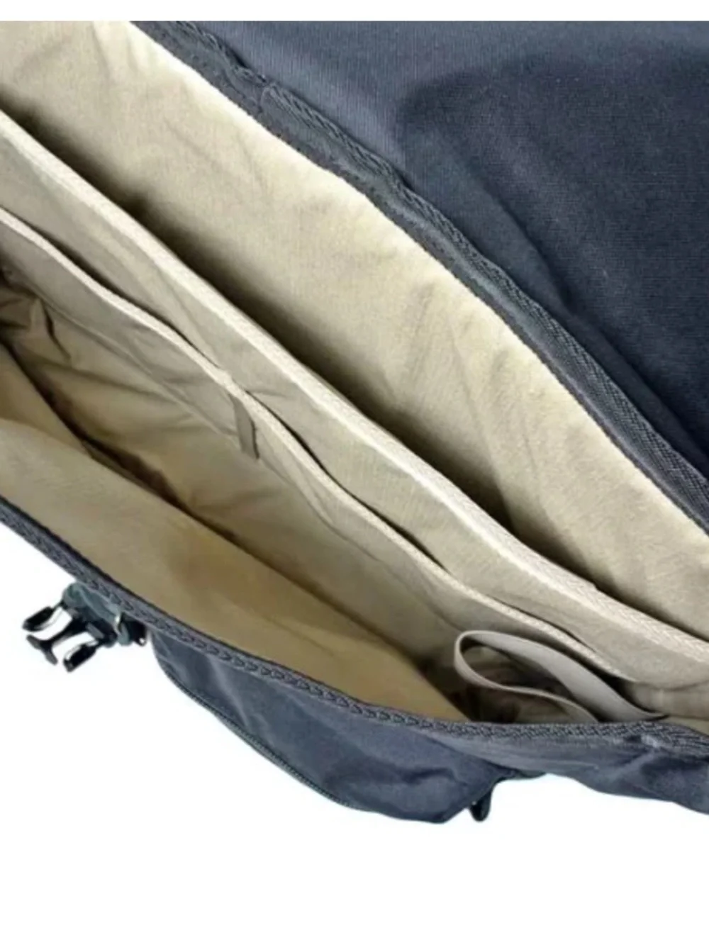 Filson Black Messenger Bag with Front Pockets